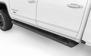 GMC Sierra 3500 HD Running Boards - Rough Country - HD2 Aluminum - Black - '07-'18